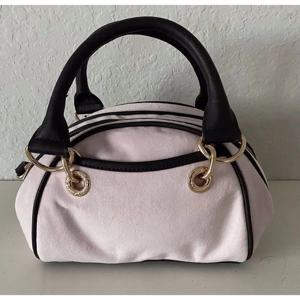 Juicy Couture Classic Scottie Dogs Satchel Crossbody Chiffon Pink With Card Case